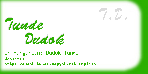 tunde dudok business card