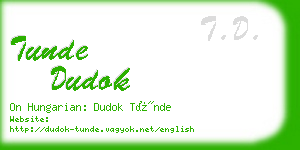 tunde dudok business card